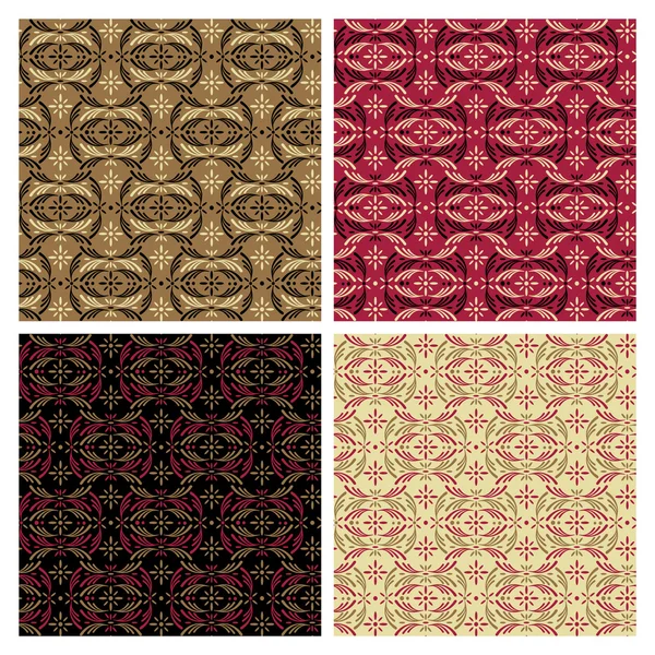 Moderno patrón victoriano en colores cálidos — Archivo Imágenes Vectoriales