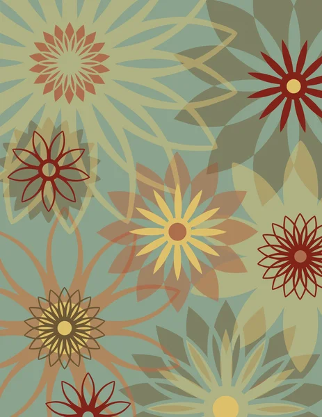 Fond de fleur rétro — Image vectorielle