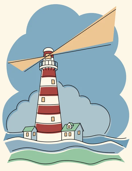 多彩な灯台 — ストックベクタ