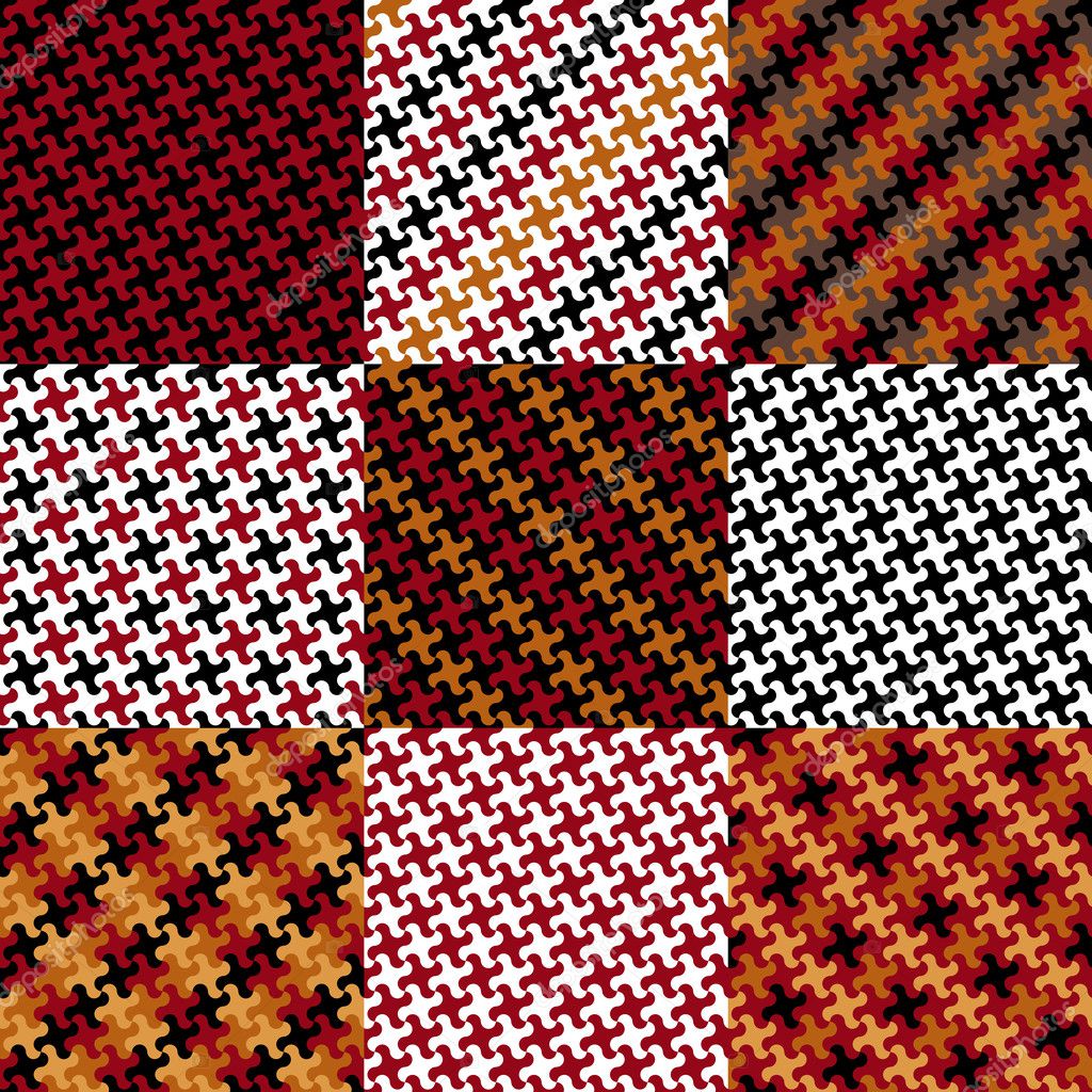 Puzzle Patterns in Red