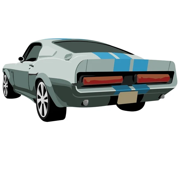 Muscle car back — Stock Vector