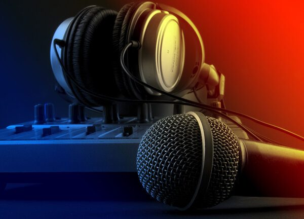 Conjunto estudio de música — Foto de Stock