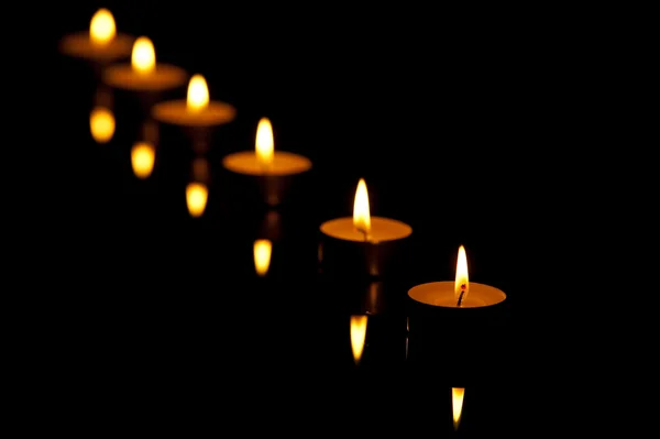 Svíčky v noci — Stock fotografie