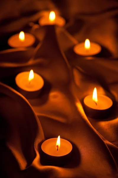Svíčky v noci — Stock fotografie