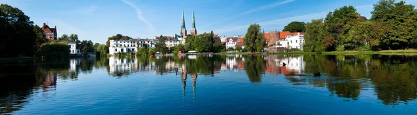 Blick auf die Lübecker Altstadt — Stockfoto