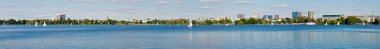 A panorama of the Alster in Hamburg clipart