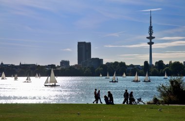 The Alster in Hamburg clipart