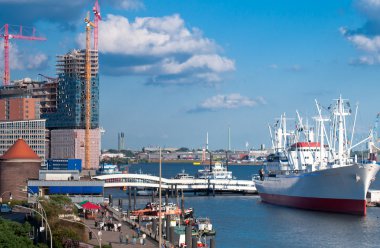 The port of Hamburg clipart