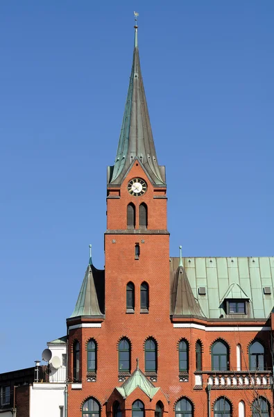 함부르크에서 구스타프 아돌프 교회 — 스톡 사진