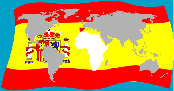 Bandeira espanhola — Vetor de Stock