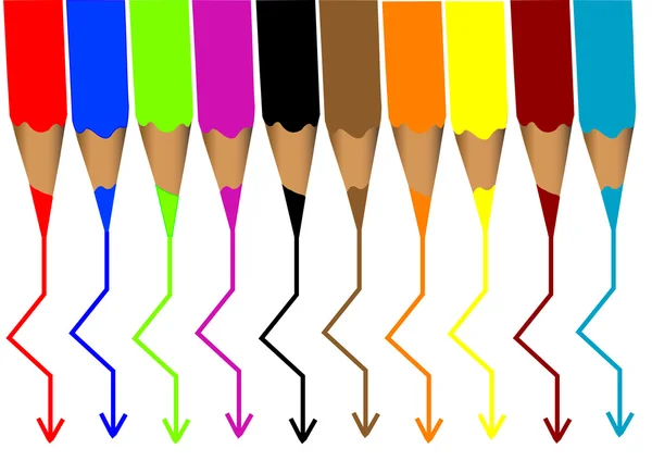 stock vector Color Pens