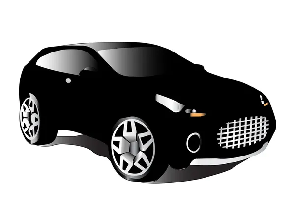 Черный автомобиль — стоковый вектор
