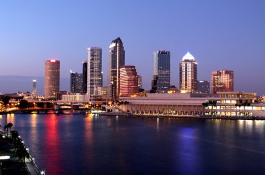 Modern Architecture in Downtown of Tampa, Florida USA clipart