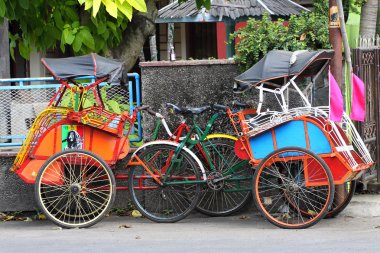 Tricycle Yogyakarta, Java, Indonesia clipart