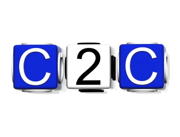 C2C consumer to consumer — 图库照片