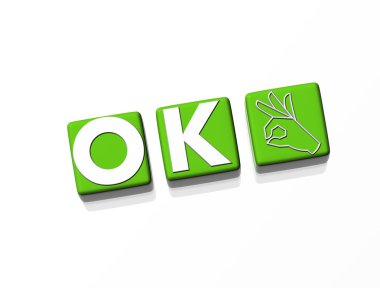 3d ok clipart