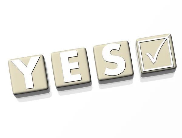 3d Yes — Stock Photo, Image