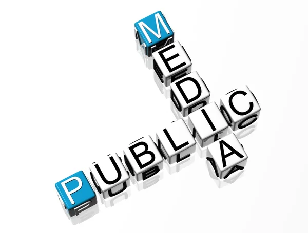 公共のメディア クロスワード — ストック写真