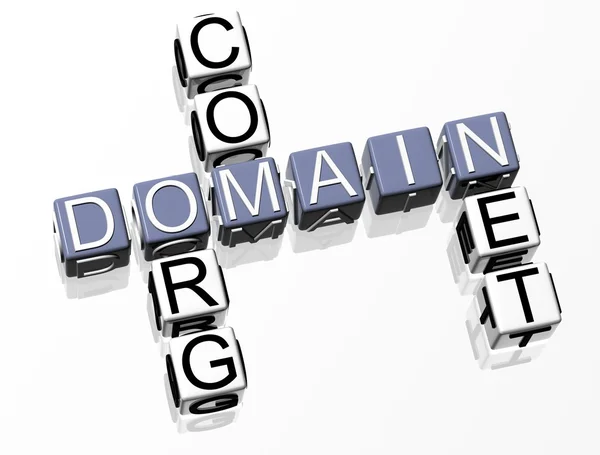 3D-s domain crosswordtext — Stock Fotó