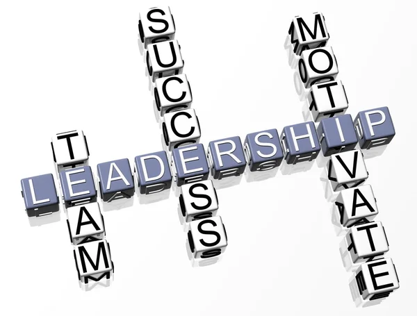 Cruciverba sulla leadership 3D — Foto Stock