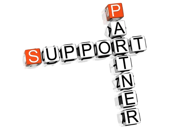 Support Partner Crossword — Stock Photo, Image
