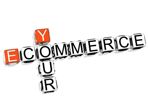 Ihr E-Commerce-Kreuzworträtsel — Stockfoto