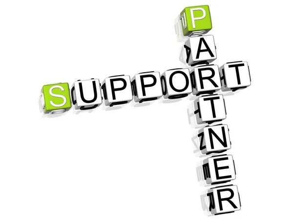 Support Partner Crossword — Stock Photo, Image