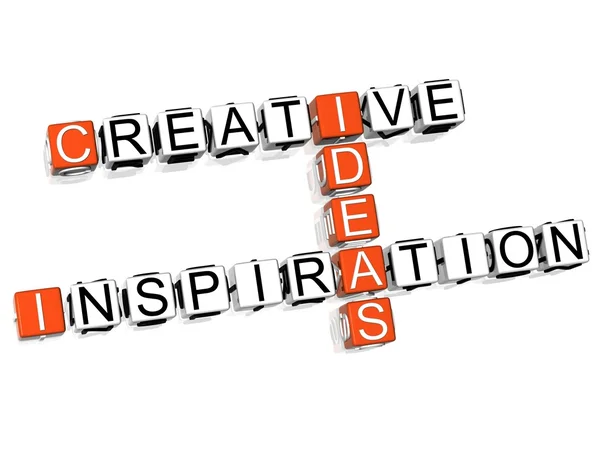 Creative Idea Inspiration Crossword — Stock Photo, Image