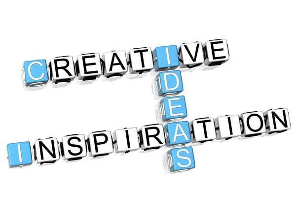 創造的なアイデアのインスピレーションのクロスワード — ストック写真