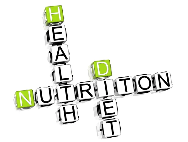 Nutrition Health Diet Crossword — Stock Photo, Image