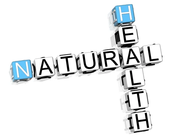Saúde Natural Palavra Cruzada — Fotografia de Stock