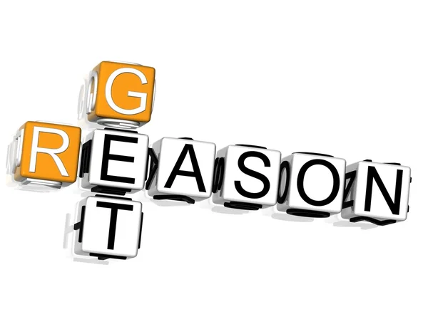 Get Reason Crossword White Background — Stock Photo, Image