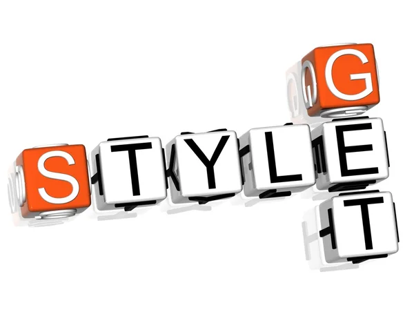 Get Style Crossword Белом Фоне — стоковое фото