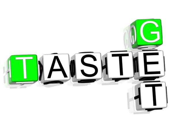 Get Taste Crucigrama Sobre Fondo Blanco — Foto de Stock