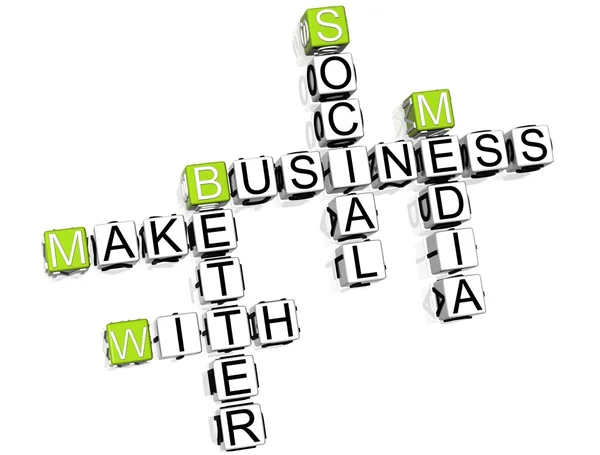 Make Business Crossword — Stock Photo, Image