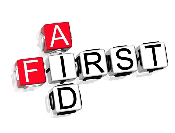 First Aid Crossword White Background — Stock Photo, Image