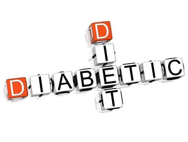 stock image 3D Diabetic Diet Crossword on white background