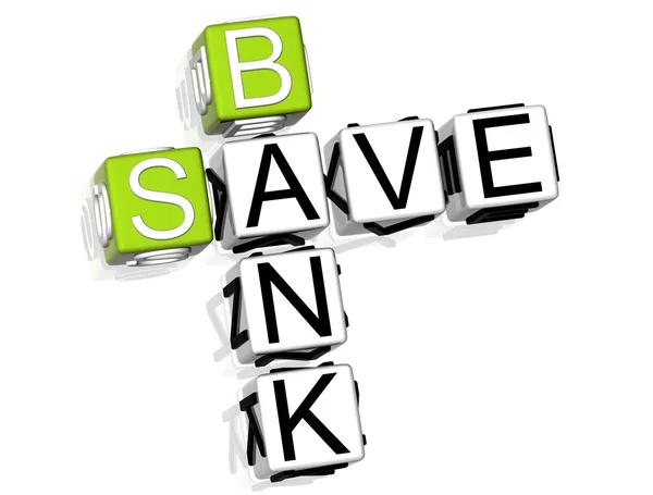 Sparen Bank Auf Weißem Hintergrund — Stockfoto