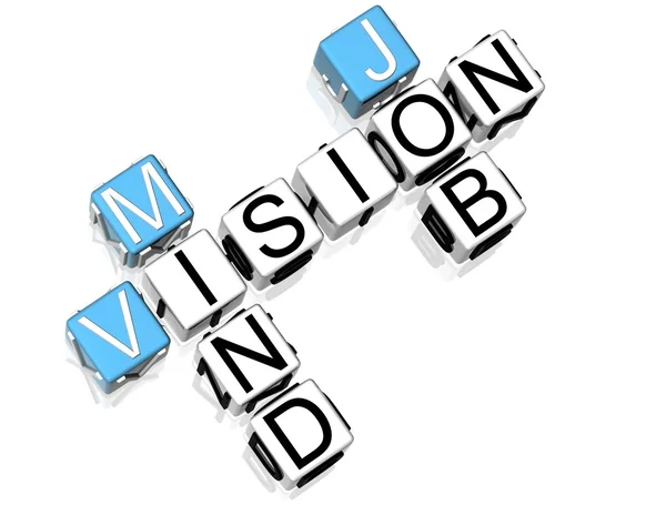 Vision Mind Job Crossword — Stock Photo, Image