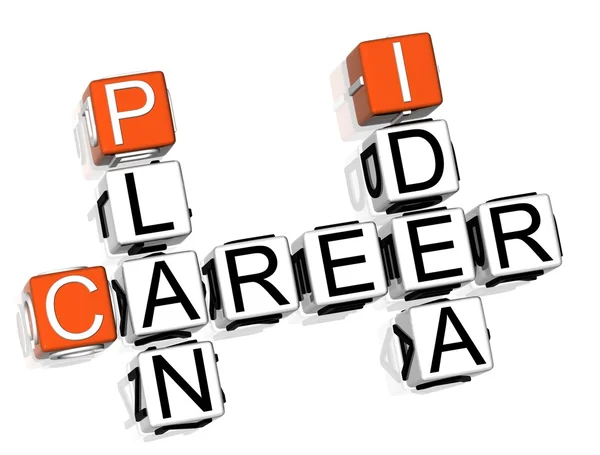 Career Plan Idea Crossword White Background — Stock Photo, Image