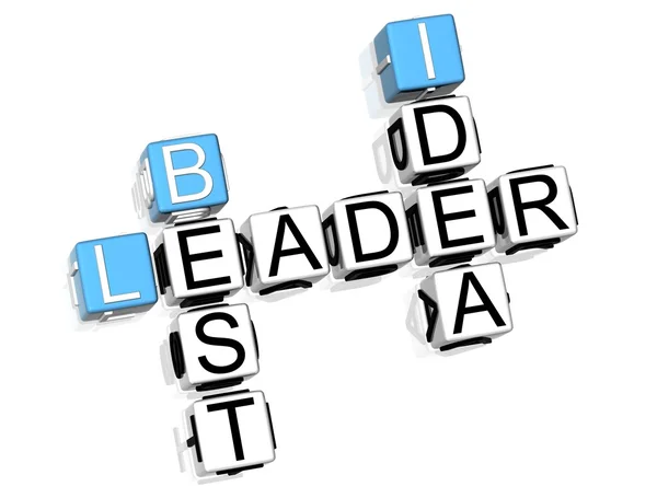 Besten Führer Idee Kreuzworträtsel Auf Weißem Hintergrund — Stockfoto