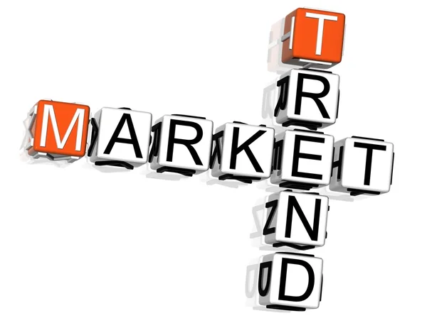 Market Trend Crossword — Stock Photo, Image