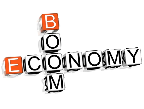 経済ブーム クロスワード — ストック写真