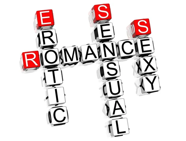 Romance Crossword Текст Белом Фоне — стоковое фото