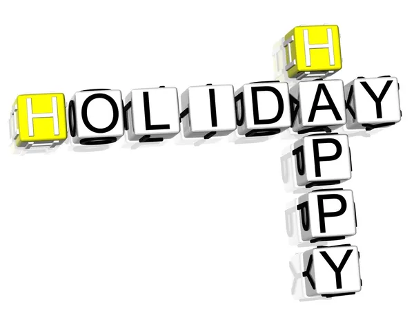 행복 한 휴일 크로스 워드 퍼즐 — 스톡 사진