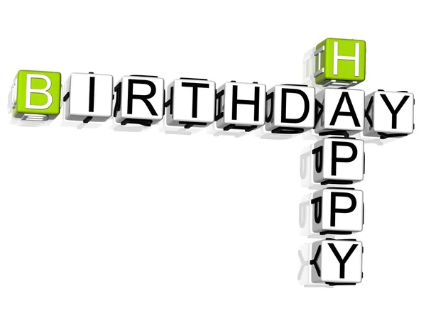 Happy Birthday Crossword — Stock Photo, Image