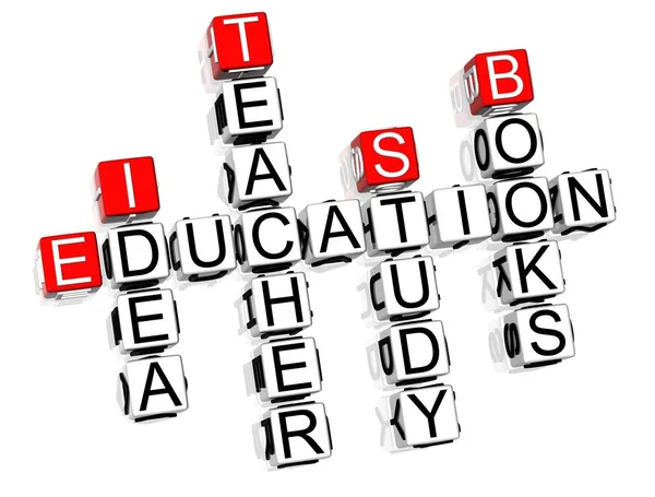 Education Crossword Text White Background — Stock Photo, Image