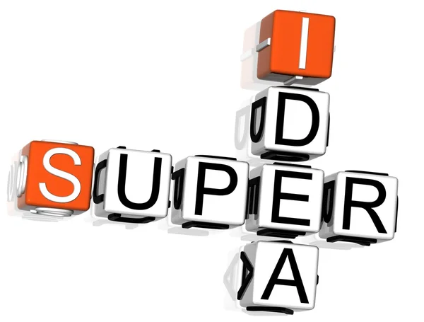 Super Idéia Palavra cruzada — Fotografia de Stock