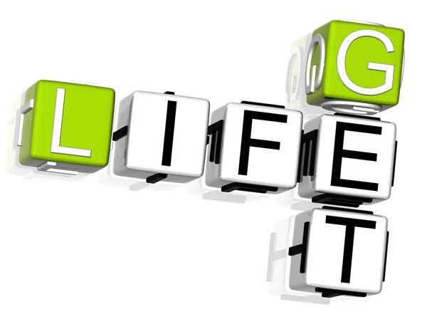 Get Life Crossword Text White Background — Stock Photo, Image