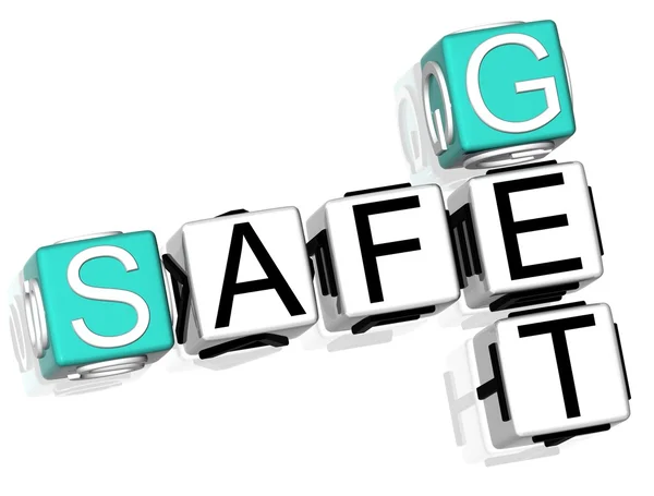 Get Safe Crossword Text White Background — Stock Photo, Image